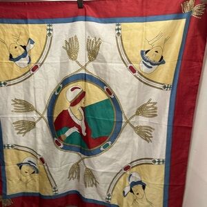 Vintage Italian Art Deco Equestrian Scarf